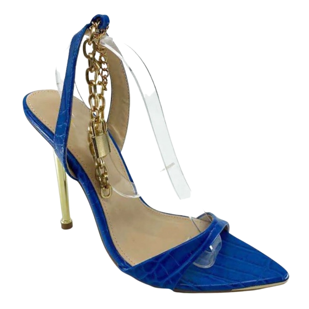 Pazzle Croc Blue Heels